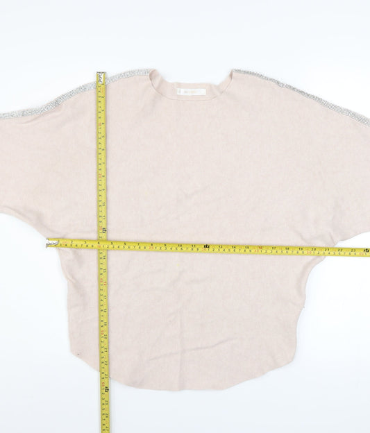 Womens UK Size One Size MC LORENTE Beige Pullover Jumper