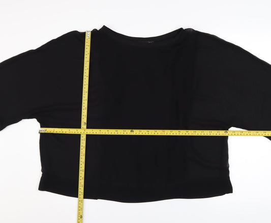 Womens UK Size S Zara Black Tunic Blouse