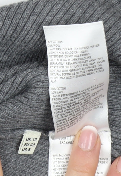 Womens UK Size 12 Whistles Grey Pullover Jumper