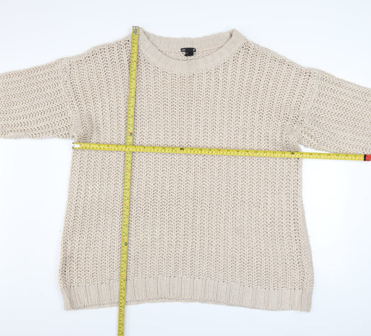 Womens UK Size L H&M Beige Pullover Jumper
