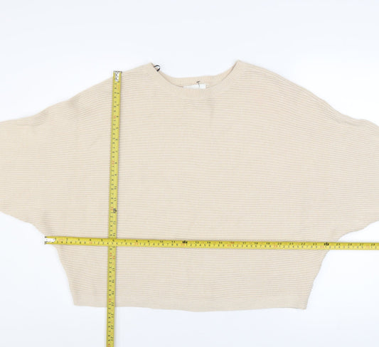 Womens UK Size S H&M Beige Pullover Jumper