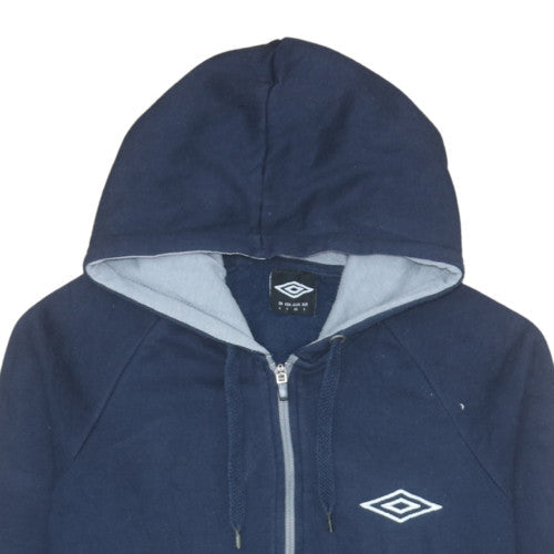 Mens UK Size L Umbro Blue Full Zip Hoodie