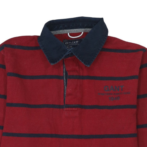 Mens UK Size M GANT Red Henley Sweatshirt