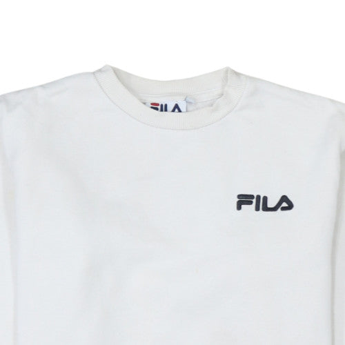 Womens UK Size 2XS FILA White Pullover Sweatshirt