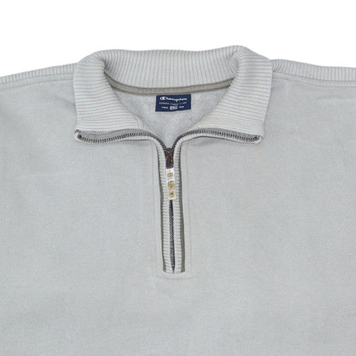 Mens UK Size 2XL Champion Grey Henley Sweatshirt
