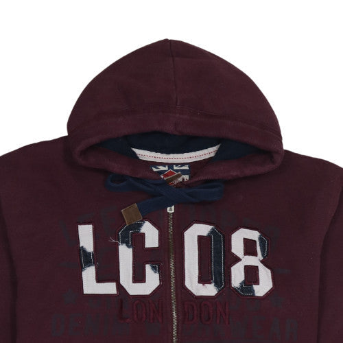 Mens UK Size 2XL Lee Cooper Brown Full Zip Hoodie