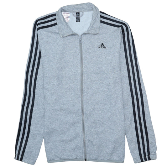 Additional front view of Adidas boys’ grey full zip sweatshirt 13-14 years regular fit sports jacket