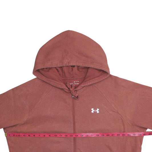 Mens UK Size XL Under armour Brown Full Zip Hoodie