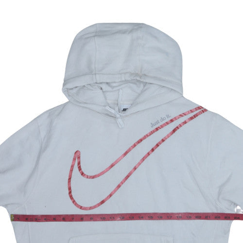 Mens UK Size M Nike White Pullover Hoodie