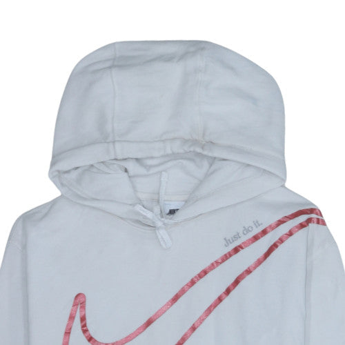Mens UK Size M Nike White Pullover Hoodie