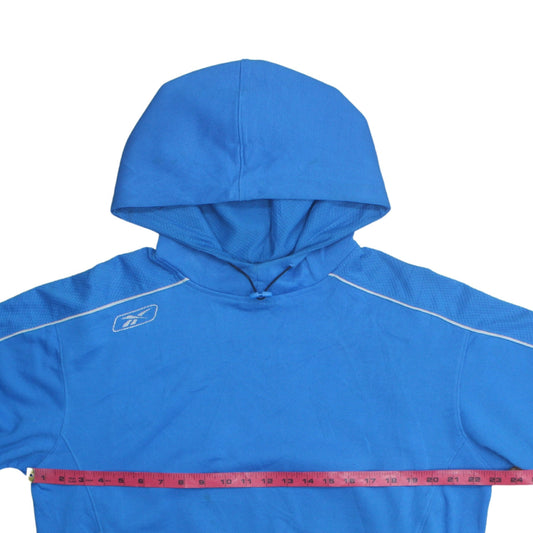 Mens UK Size M Reebok Blue Pullover Hoodie
