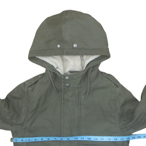 Mens UK Size XS Parka London Green Parka Coat