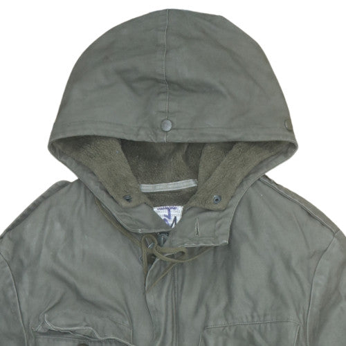 Mens UK Size M Schwarz Nassua Green Parka Coat