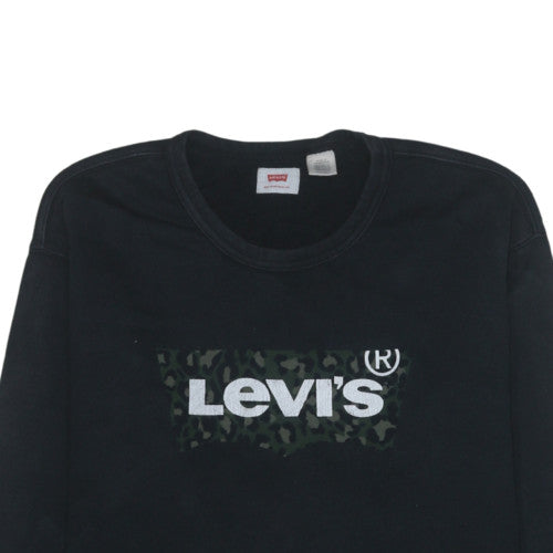 Womens UK Size M Levi's Black Pullover Sweatshirt
