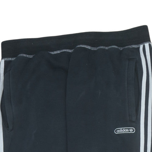 Mens UK Size L adidas Regular Fit Jogger Black Trousers