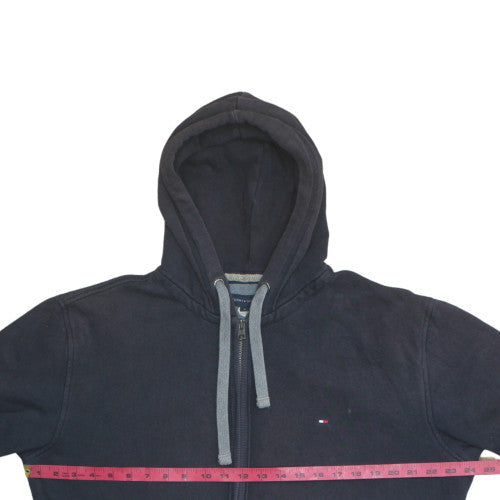 Mens UK Size L Tommy Hilfiger Black Full Zip Hoodie