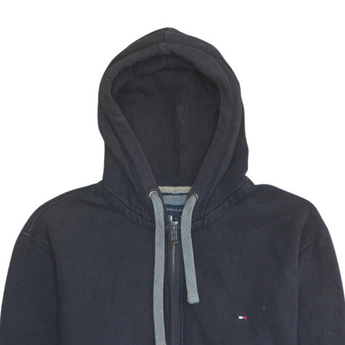 Mens UK Size L Tommy Hilfiger Black Full Zip Hoodie