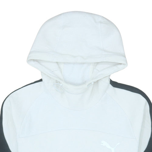Mens UK Size S PUMA White Pullover Hoodie