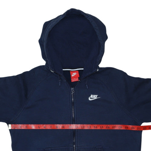 Mens UK Size M Nike Blue Full Zip Hoodie