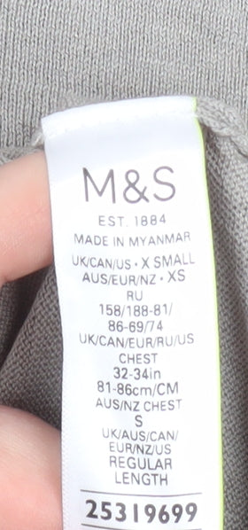 Mens UK Size XS Marks and Spencer Grey T-Shirt