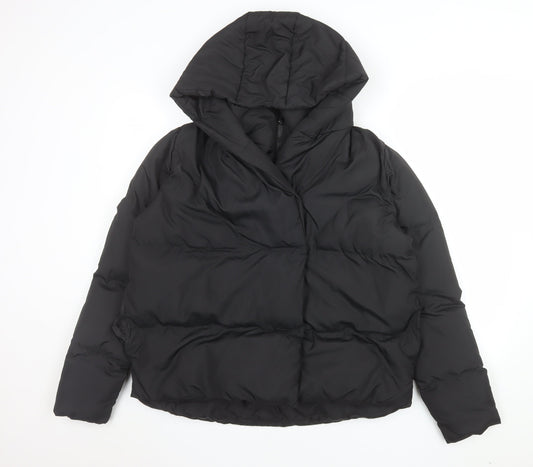 Womens UK Size 8 Threadbare Black Puffer Jacket