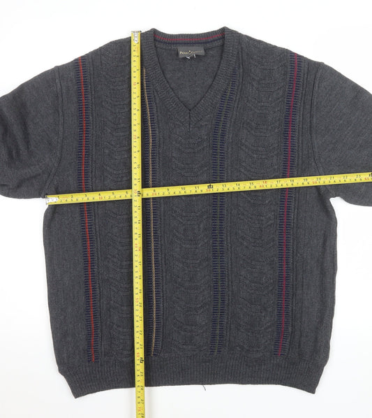 Mens UK Size L Peter Gribby Grey Pullover Jumper