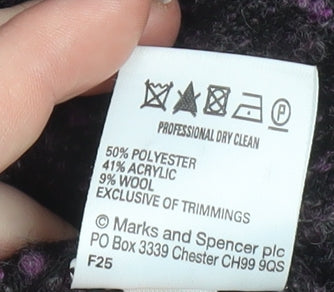 Womens UK Size 16 Marks and Spencer Regular Purple Suit Jacket