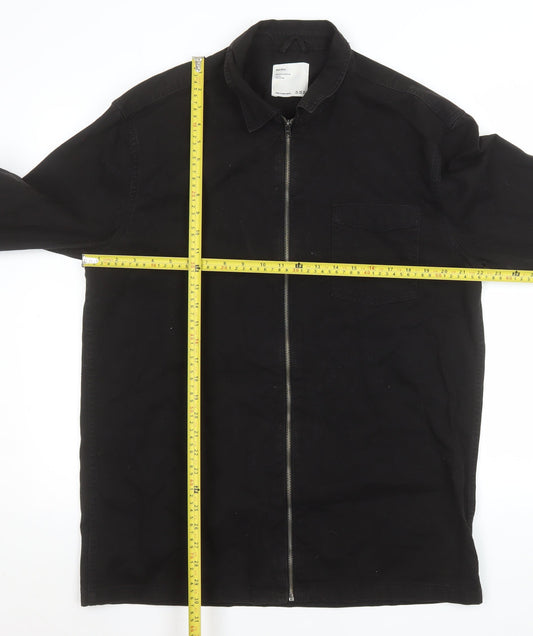 Mens UK Size XL Bershka Black Basic Jacket