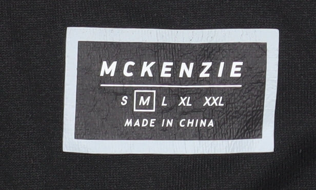 Mens UK Size M McKenzie Black Pullover Sweatshirt