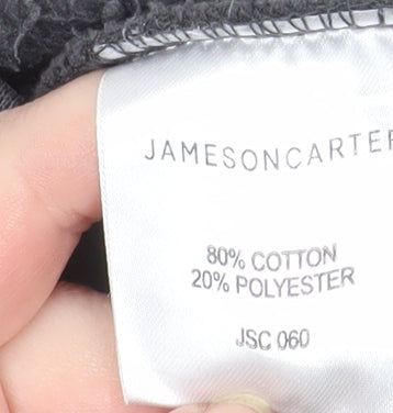 Mens UK Size M Jameson Carter Regular Fit Jogger Black Trousers