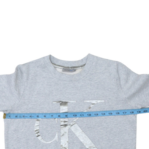 Womens UK Size XS Calvin Klein Jeans Grey Pullover Sweatshirt