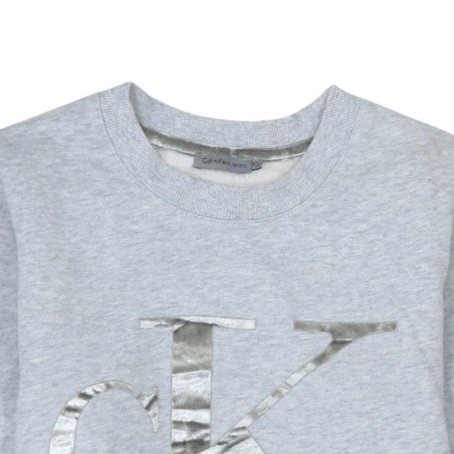 Womens UK Size XS Calvin Klein Jeans Grey Pullover Sweatshirt