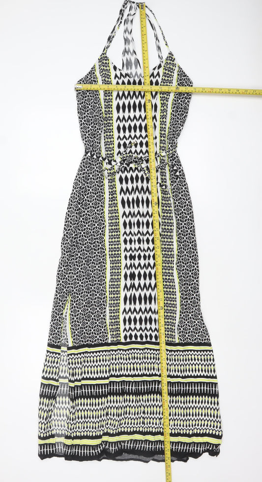 Marks and Spencer Women’s Multicoloured Size 8 Halter Maxi Dress