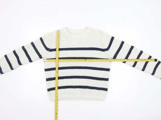 Girls UK Size 13 Years F&F White Pullover Jumper