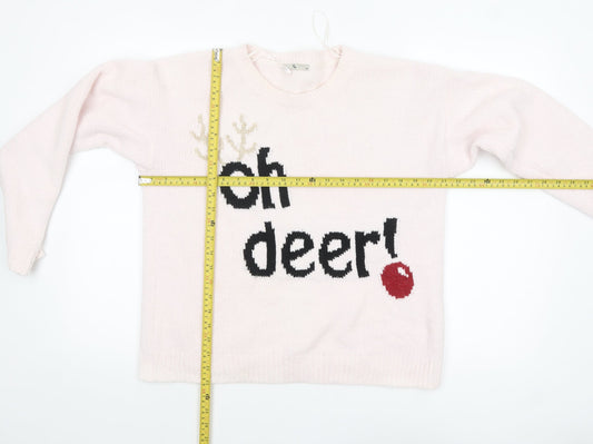 Womens UK Size 14 TU Pink Pullover Jumper