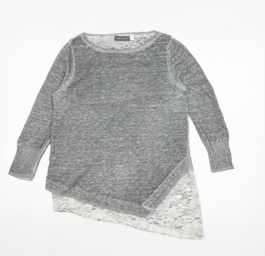 Womens UK Size 8 Mint Velvet Grey Tunic Blouse