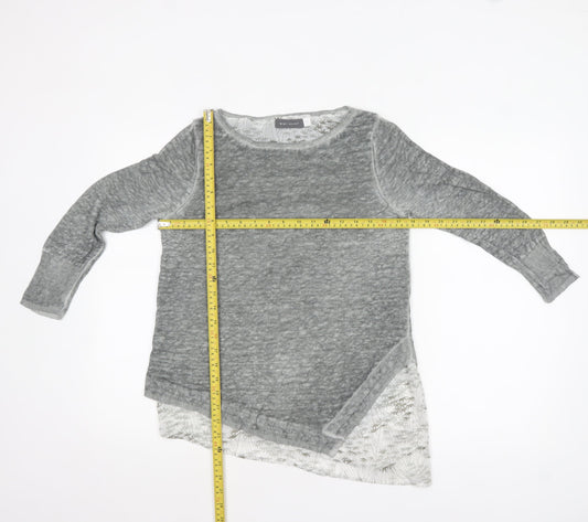 Womens UK Size 8 Mint Velvet Grey Tunic Blouse