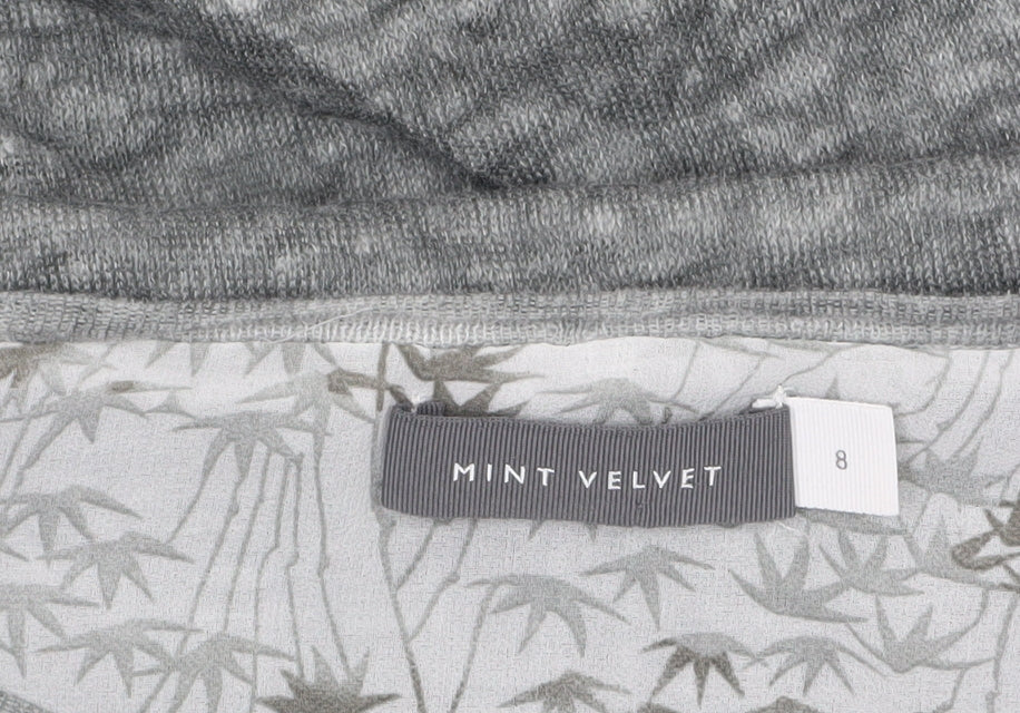 Womens UK Size 8 Mint Velvet Grey Tunic Blouse