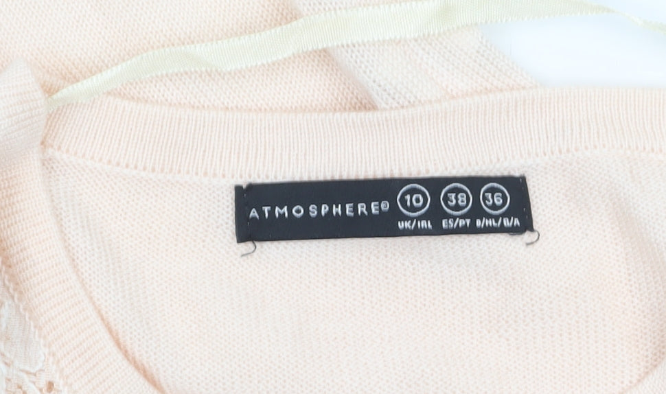 Womens UK Size 10 Atmosphere Beige Cardigan Jumper
