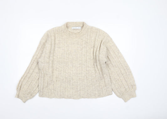 Womens UK Size M Warehouse Beige Pullover Jumper