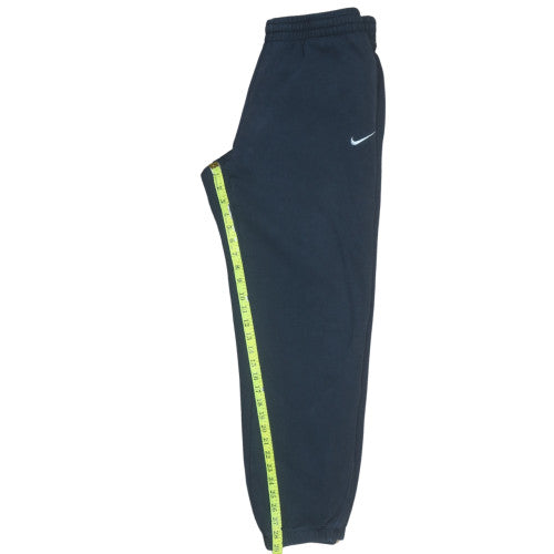 Nike Women's Blue Fleece Track Pants Size M Elastic Waist Sportswear