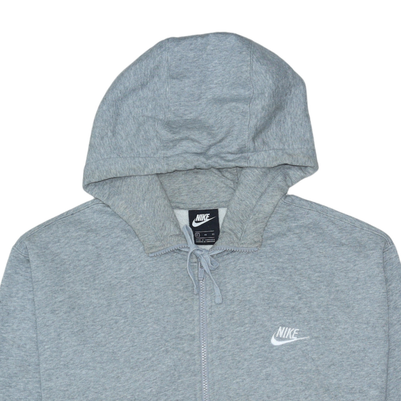 Mens UK Size XL Nike Grey Full Zip Hoodie