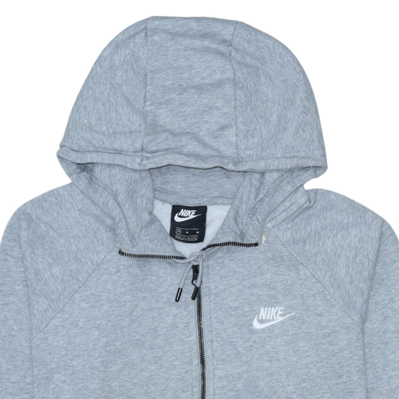 Mens UK Size M Nike Grey Full Zip Hoodie