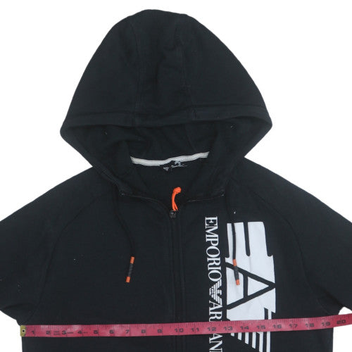 Mens UK Size M Emporio Armani Black Full Zip Hoodie