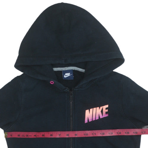 Womens UK Size M Nike Black Full Zip Hoodie