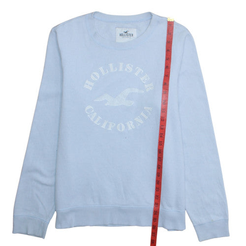 Mens UK Size L Hollister Blue Pullover Sweatshirt