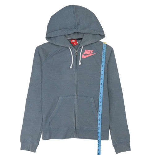 Womens UK Size M Nike Blue Full Zip Hoodie