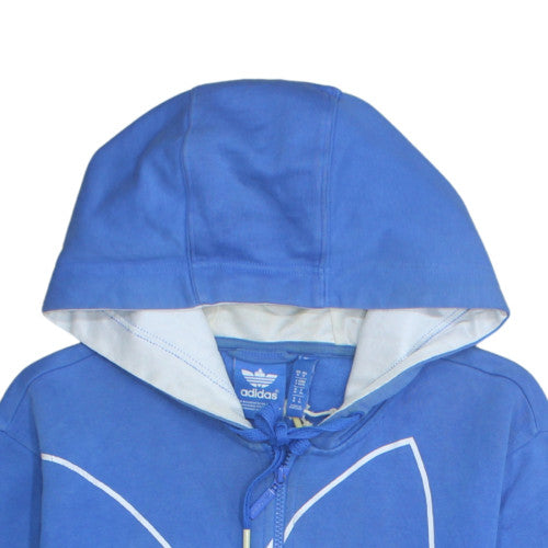 Mens UK Size M adidas Blue Full Zip Hoodie