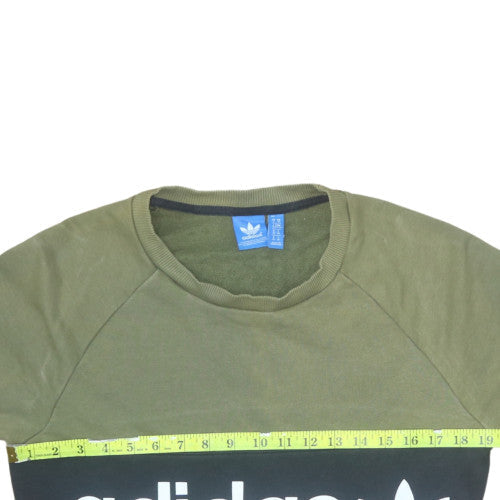 Womens UK Size 6 adidas Green Pullover Sweatshirt