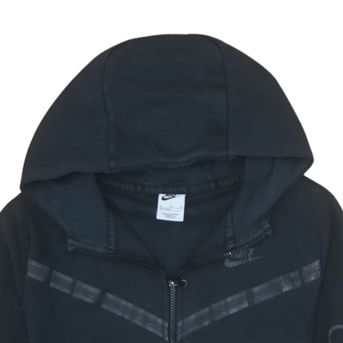 Additional view of Nike boys’ black full zip hoodie xl 158-170cm fleece casual sweatshirt